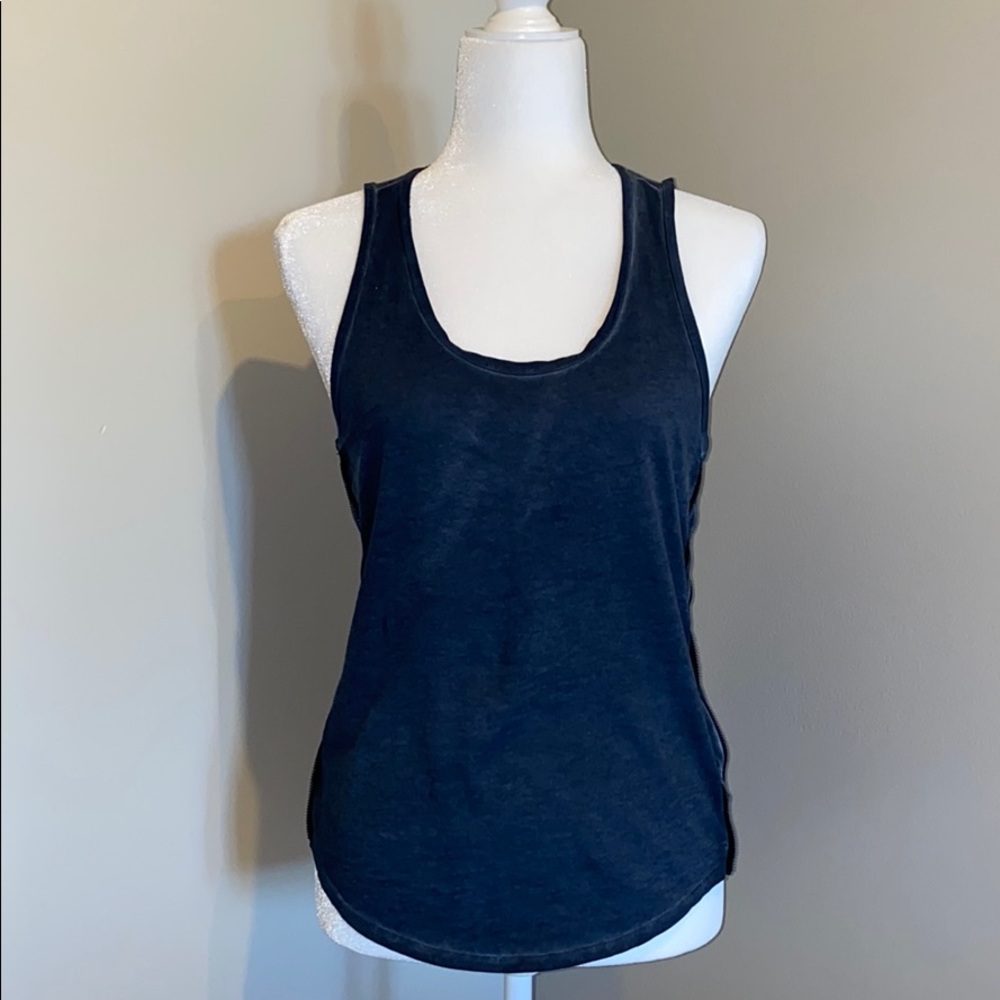 Harley Davidson Black Label tank w/ zipper accents